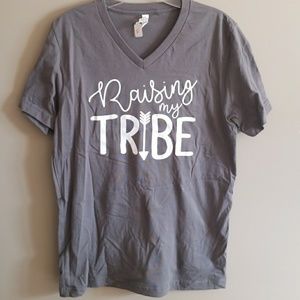 Raising my tribe t-shirt *gray* short sleeved